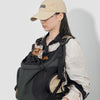 Pawsitivity's Front Chest Pet Carrier: Luxury Support Pet Backpack, features double shoulder straps, a waist strap for stability, and an X-shaped cross for unbeatable support. The ergonomic design ensures a joyful outing for both you and your pet.