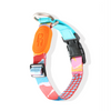 Pawsitivity's Adjustable Half Slip Dog Collar in Sunrise Adventure - Ensures Safety and Comfort Pet Walk with Half Slip Design, Heavy-Duty Quick Snap Buckle, Adjustable Length, and Reflective Line for Night Safety Walks.