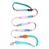 Pawsitivity's Hands-Free Multi-Functional Leash in Sunrise Adventure - Enjoy Long, Short, Waist, and Shoulder Carry Options, Cushioned Spring Absorbs Jerks, Reliable Sturdy Buckle. Shop Now!