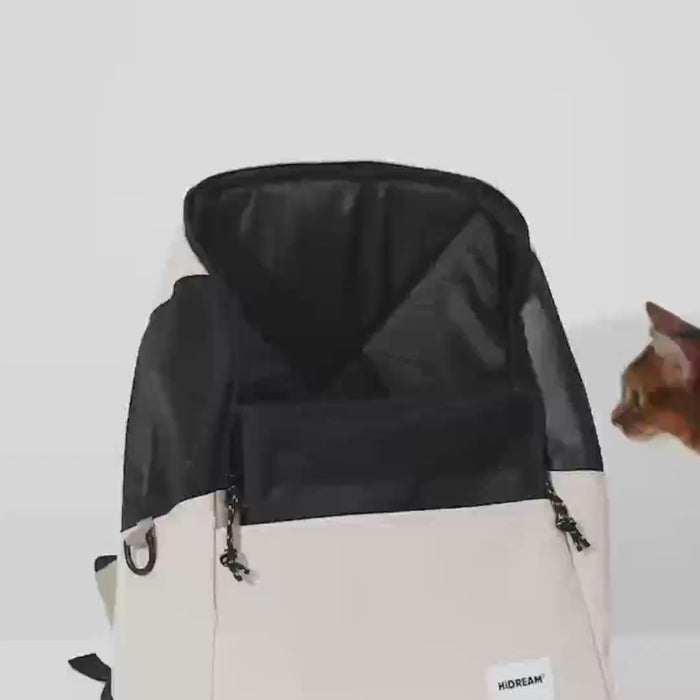 Pawstivity's Pet Travel Backpack: designed with dual shoulder straps and two-way anti-escape zippers; the zippers can be fully opened, making it convenient for feeding, and allowing pets to peek out for more interaction with the owner. Shop Now!