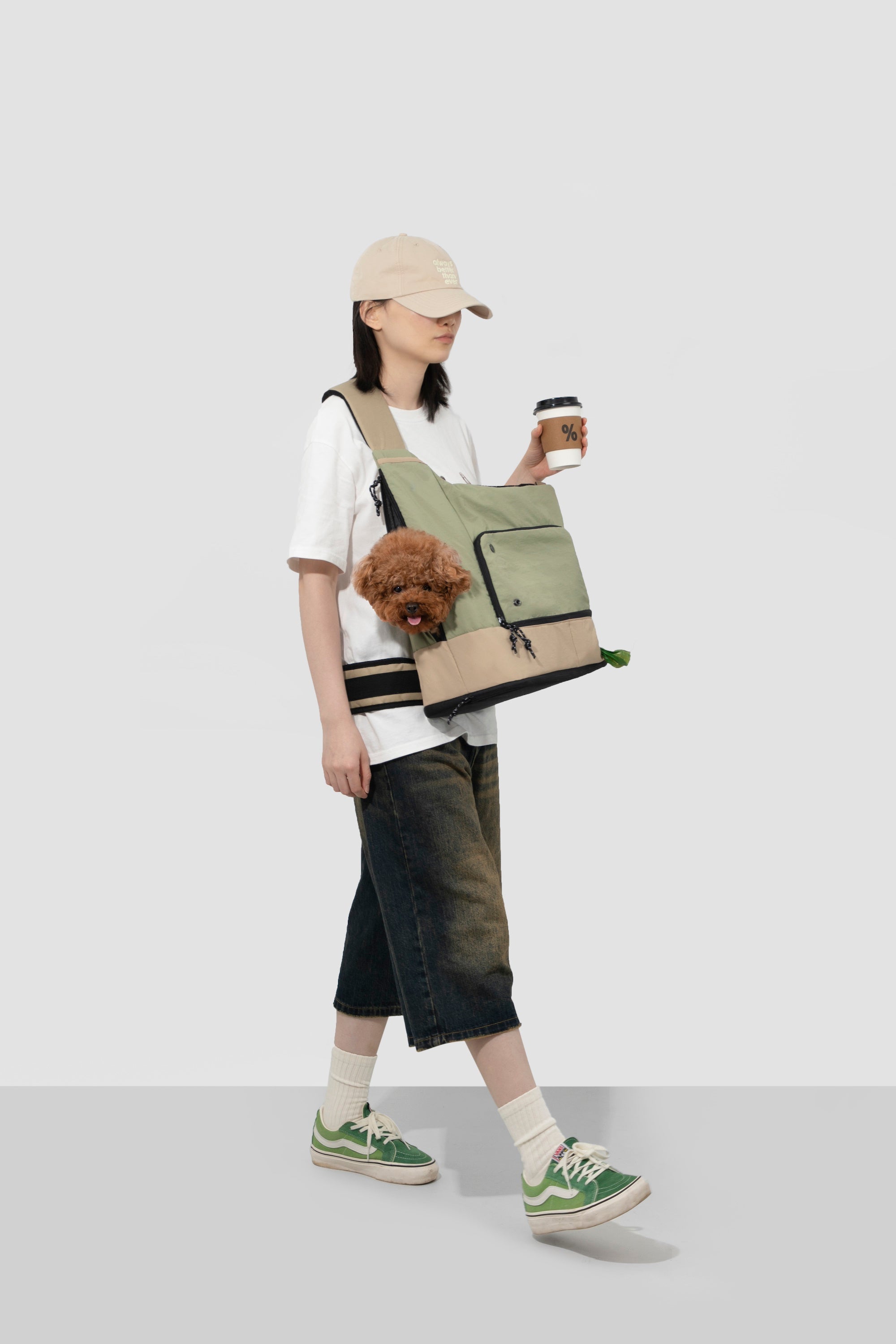 Pet Sling Carrier, Hands-Free Dog & Cat Travel Bag