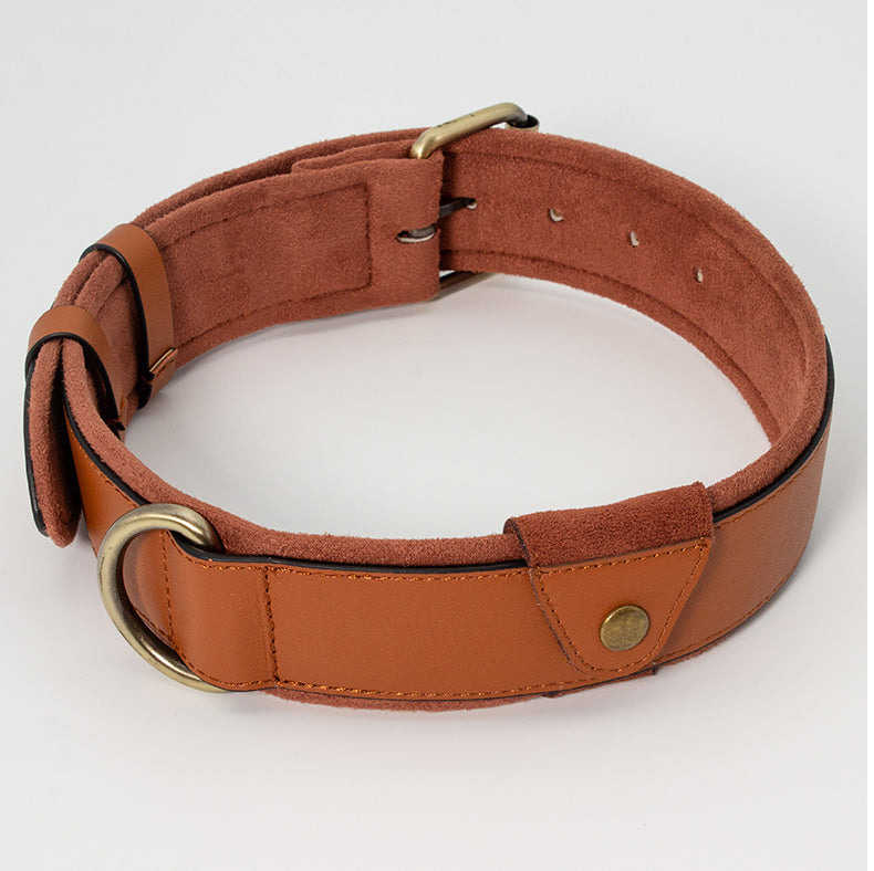 Elevate your pet's style and comfort with Pawsitivity's Leather Dog Collar. Crafted from top-grain leather for superior durability, it's perfect for outdoor adventures. Design with an air-tag pocket to put your pet's tracking device for your pets safety. Shop now for quality you can trust!