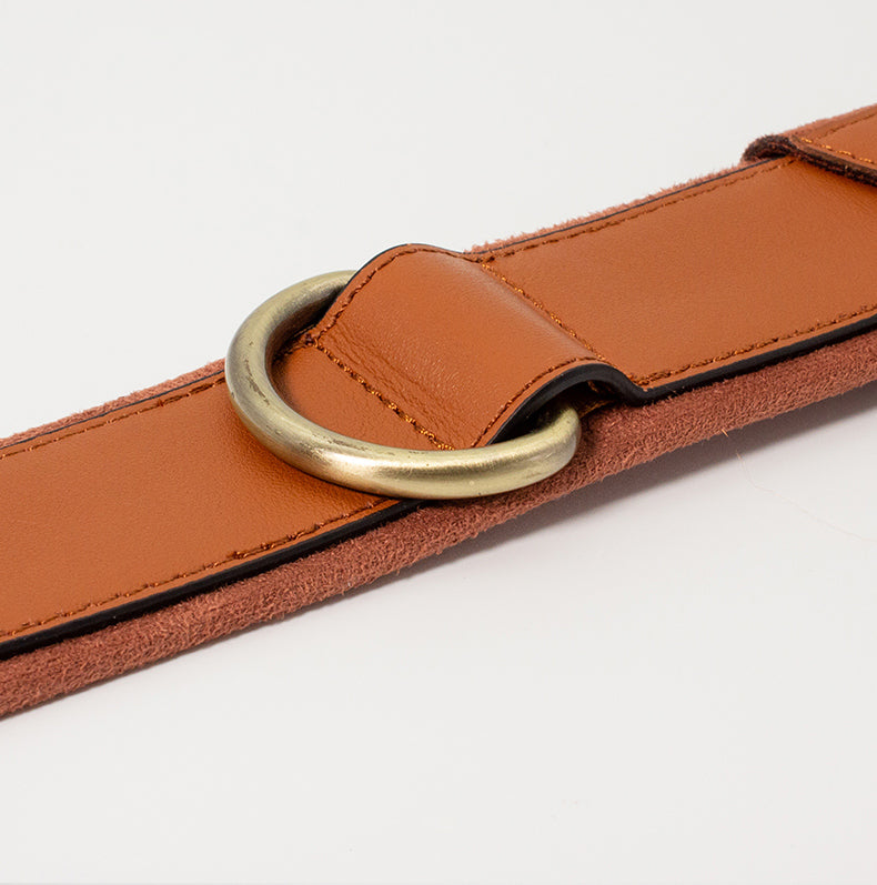 Elevate your pet's style and comfort with Pawsitivity's Leather Dog Collar. Crafted from top-grain leather for superior durability, it's perfect for outdoor adventures. Design with an air-tag pocket to put your pet's tracking device for your pets safety. Shop now for quality you can trust!
