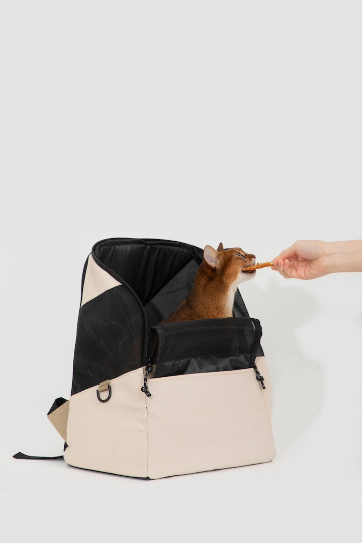Shop Pawstivity's Pet Travel Backpack: designed with dual shoulder straps and two-way anti-escape zippers; the zippers can be fully opened, making it convenient for feeding, and allowing pets to peek out for more interaction with the owner. Order Yours Today!