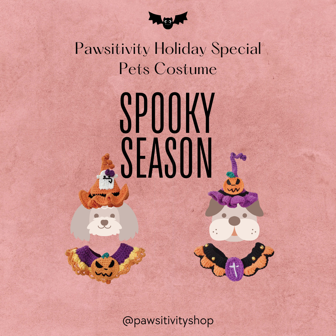 Halloween Special Collar and Hat-wear for your pets: Wrap Your Pet in Warmth and Style with Pawsitivity Handmade Knit Accessories