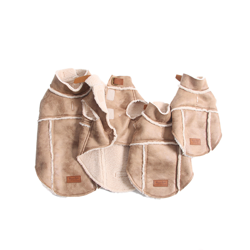 Pawsitivity's Pet Outfit: charm and warmth combined, Maillard-inspired pet wear. Vintage Suede Pet Vest for Cozy Days