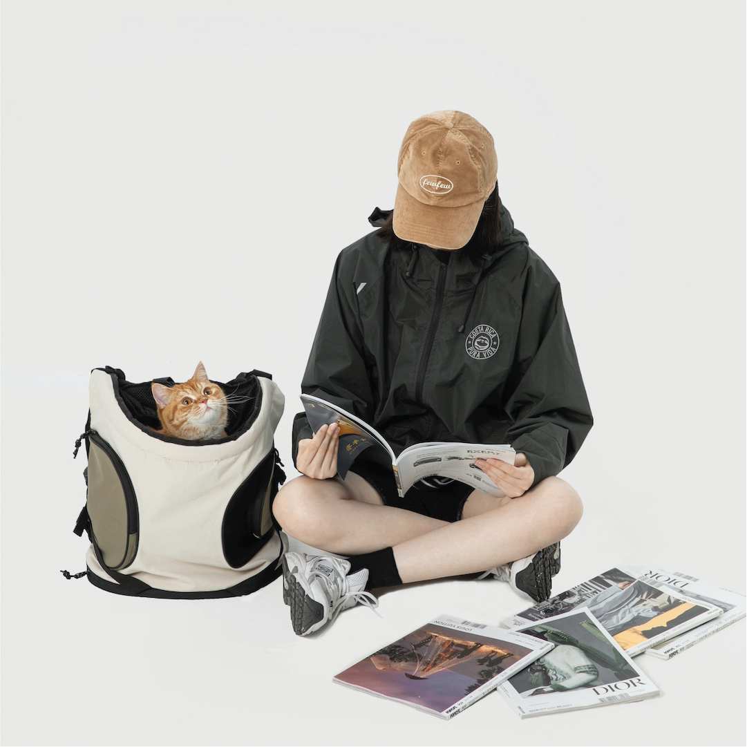 Shop Pawsitivity's Front Chest Pet Carrier: Luxury Support Pet Backpack, features double shoulder straps, a waist strap for stability, and an X-shaped cross for unbeatable support. The ergonomic design ensures a joyful outing for both you and your pet. Order Yours Today!