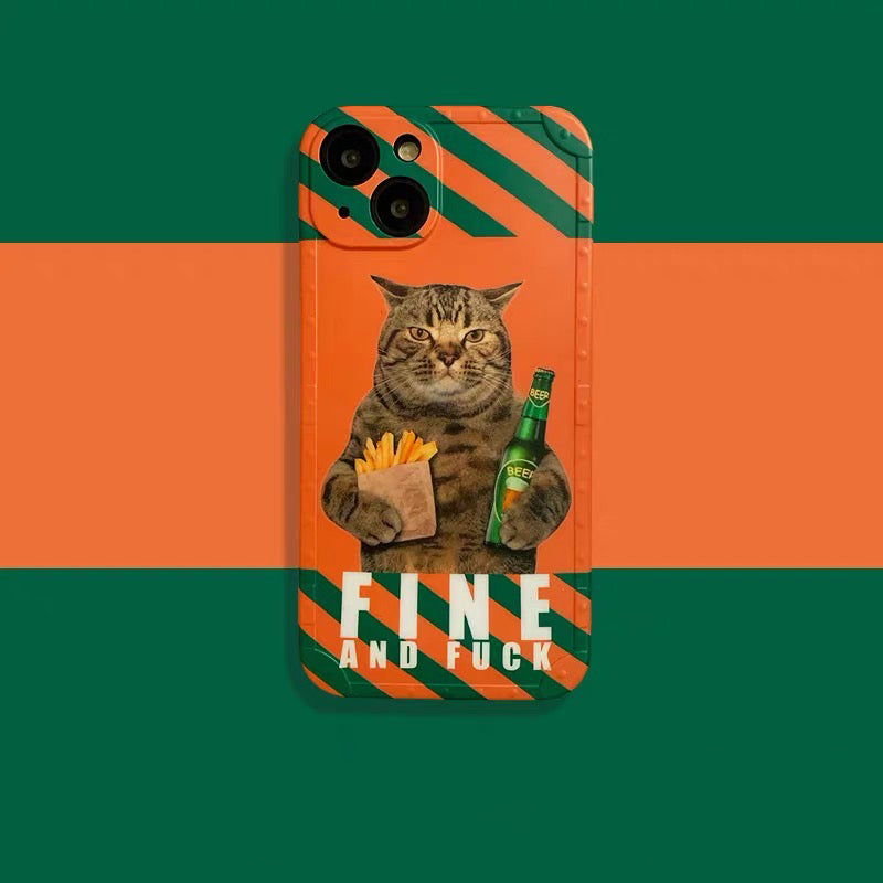 Beer Cat, Phone Case