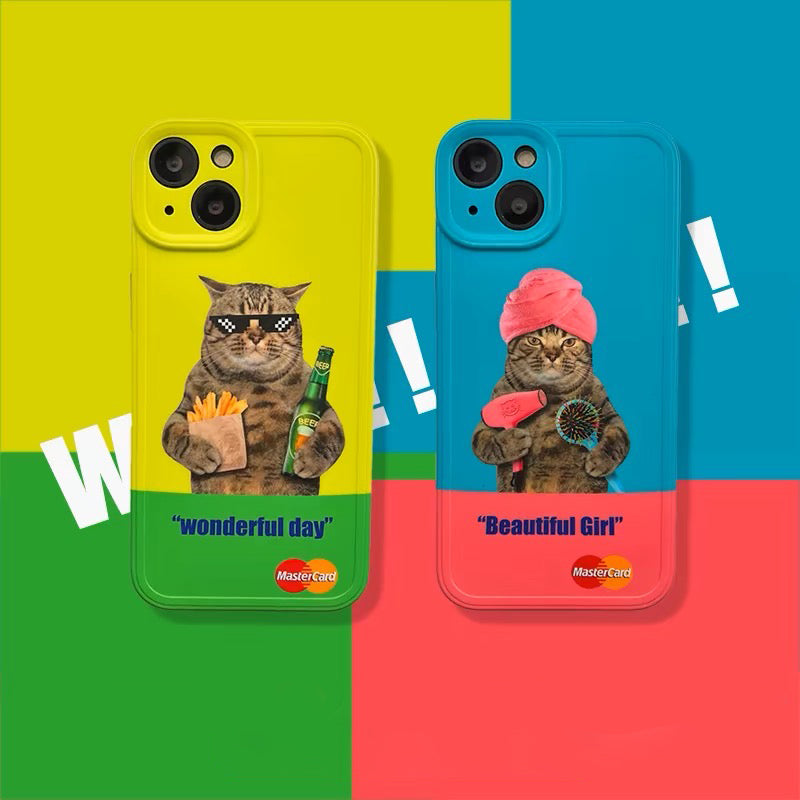 Beer Cat, Phone Case