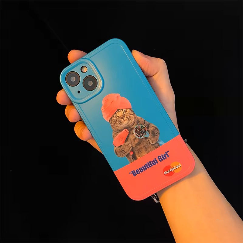 Beer Cat, Phone Case