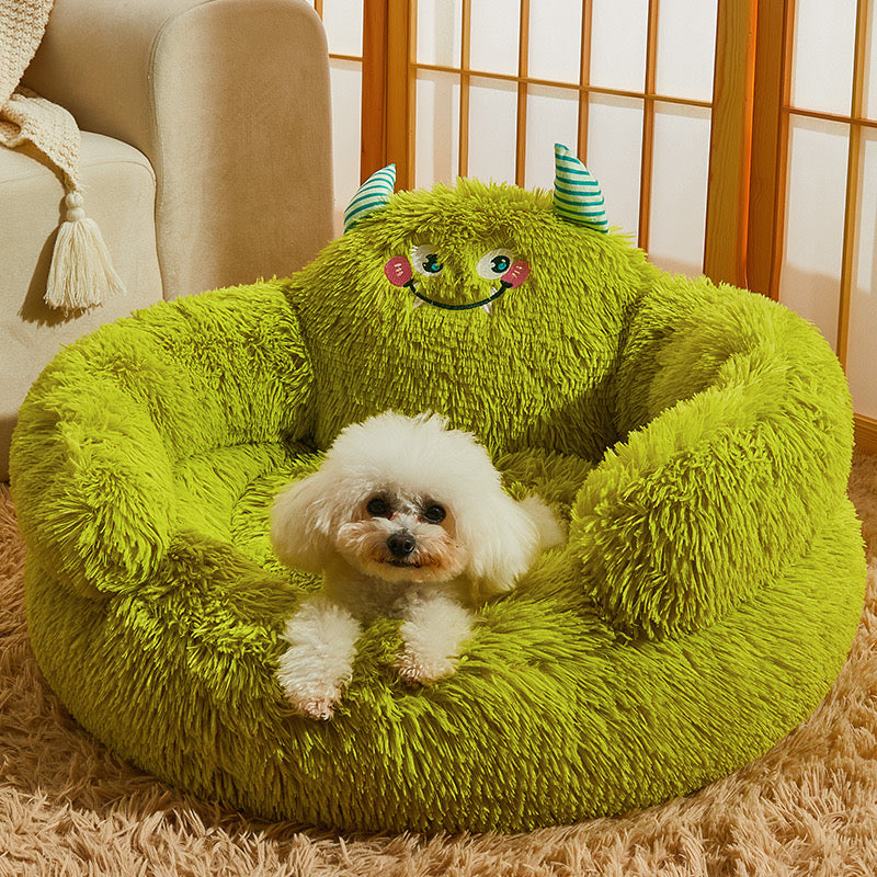 Pawsitivity Soft and Fuzzy Pet Bed for Stylish Comfort: Elevate your home decor with vibrant colors and cute designs. This pet bed not only pampers your pet but also adds a stylish touch to your living space