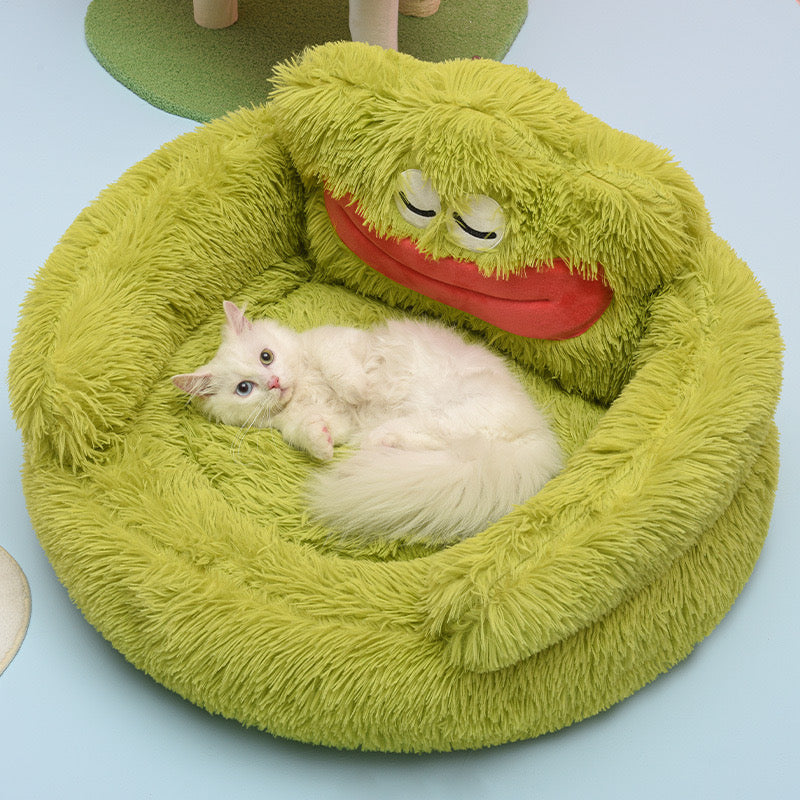 Introducing Pawsitivity Soft and Fuzzy Pet Bed/Sofa—a perfect blend of comfort and style. Let your furry friend snuggle in baby monster luxury. A decorative piece that pampers your furry royalty.