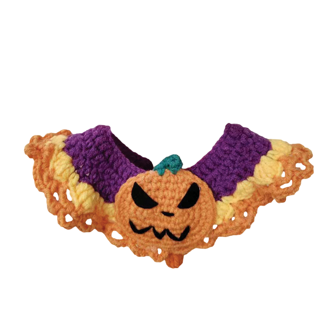 Halloween Special Orange Pumpkin Collar: Wrap Your Pet in Warmth and Style with Pawsitivity Handmade Knit Accessories